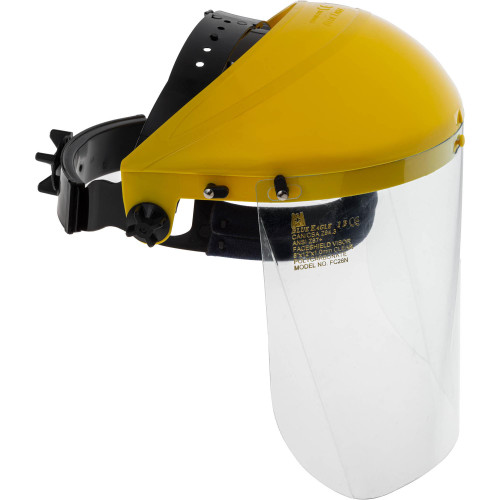 Grizzly Industrial Woodturners Face Shield in white background