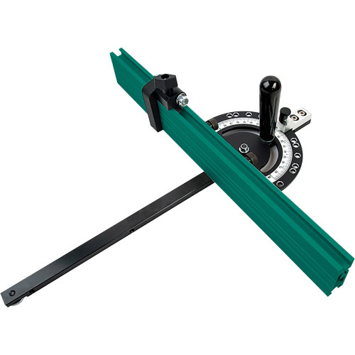 Front view of Grizzly Industrial Miter Gauge Fence System, Grizzly Industrial Miter Gauge Fence System in white background, Close-up of Grizzly Industrial Miter Gauge Fence System, Detailed view of Grizzly Industrial Miter Gauge Fence System, Grizzly Industrial Miter Gauge Fence System in use