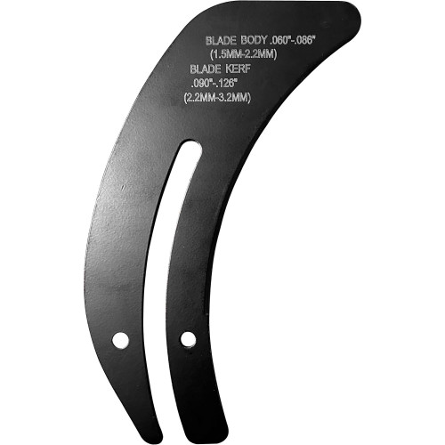 Front view of Grizzly Industrial Thin Kerf Riving Knife, Grizzly Industrial Thin Kerf Riving Knife in White Background