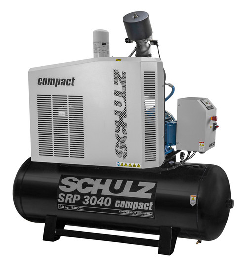 Schulz 230V 3PH 40HP/80Gal 89CFM Compressor Open Cabinet (970.3233-S) by JB Tools