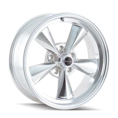 Detailed view of Ridler 675 Polished Wheel, Side view of Ridler 675 Polished Wheel