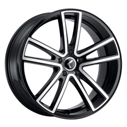 Kraze Lusso KR190 Gloss Black Machined Wheels