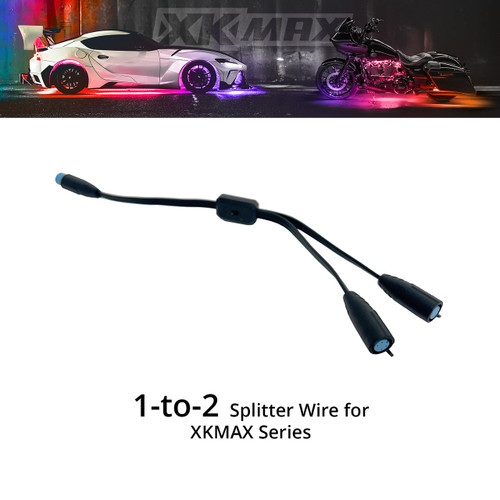 Detailed view of XKGLOW XKmax 1-to-2 Splitter Wire