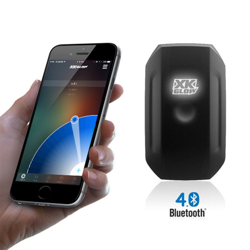 XKGLOW Single Color Bluetooth Smartphone XKchrome LED Controller Kit in white background