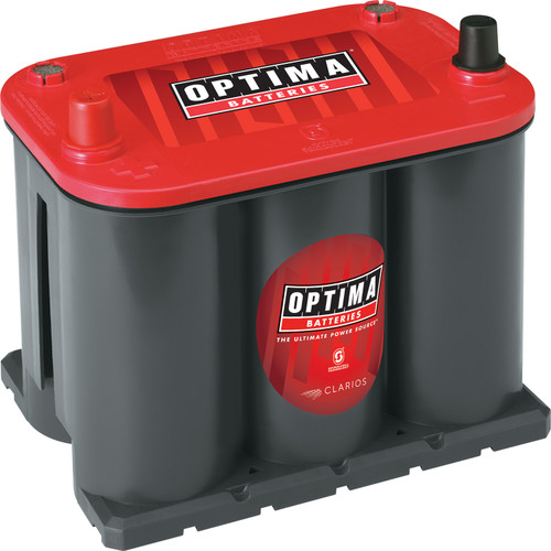 OPTIMA REDTOP® 25 AGM Starting Battery, 720 CCA, 90-minute reserve capacity, maintenance-free, and vibration-resistant for reliable vehicle performance.