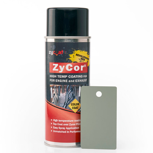 Front view of ZyCoat ZyCor High Temp Color Coat Aerosol in Porsche Gray