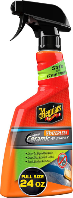 Meguiar's Hybrid Ceramic Waterless Wash Wax Spray 24 Oz (G251024)