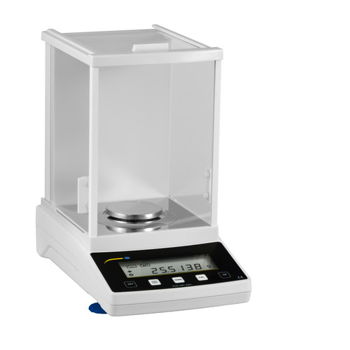 PCE Instruments Analytical Balance with Wind Shield and PC Interface in white background, Display of PCE Instruments Analytical Balance with Wind Shield and PC Interface, Close-up of PCE Instruments Analytical Balance with Wind Shield and PC Interface, PCE Instruments Analytical Balance with Wind Shield and PC Interface in use, Detailed view of PCE Instruments Analytical Balance with Wind Shield and PC Interface