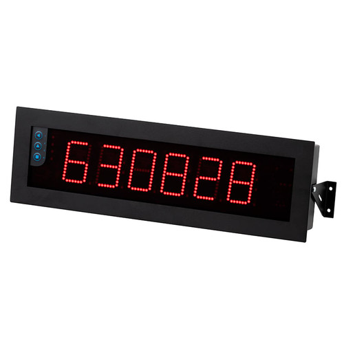 PCE Instruments Panel Meter in white background, Front view of PCE Instruments Panel Meter, Back view of PCE Instruments Panel Meter, Bracket of PCE Instruments Panel Meter, PCE Instruments Panel Meter Installed