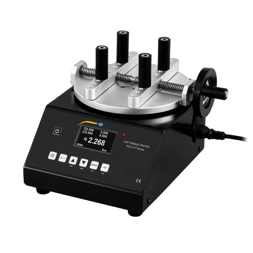 PCE Instruments Cap Torque Tester in White Background, Close up view of PCE Instruments Cap Torque Tester, Side view of PCE Instruments Cap Torque Tester, Detailed view of PCE Instruments Cap Torque Tester, PCE Instruments Cap Torque Tester in Use, Components of PCE Instruments Cap Torque Tester