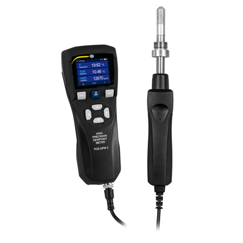 Front view of PCE Instruments Thermo-Hygrometer, Close up view of PCE Instruments Thermo-Hygrometer, Back view of PCE Instruments Thermo-Hygrometer, Bottom view of PCE Instruments Thermo-Hygrometer, PCE Instruments Thermo-Hygrometer in Use, Components of PCE Instruments Thermo-Hygrometer