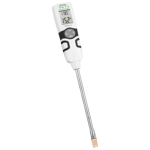 PCE Instruments Cooking Oil Tester PCE-FOT 10 in White Background, PCE Instruments Cooking Oil Tester PCE-FOT 10 Detailed View, PCE Instruments Cooking Oil Tester's Sensor, PCE Instruments Cooking Oil Tester PCE-FOT 10 Sample Reading, PCE Instruments Cooking Oil Tester PCE-FOT 10 in Use, Close Up View PCE Instruments Cooking Oil Tester PCE-FOT 10 Application