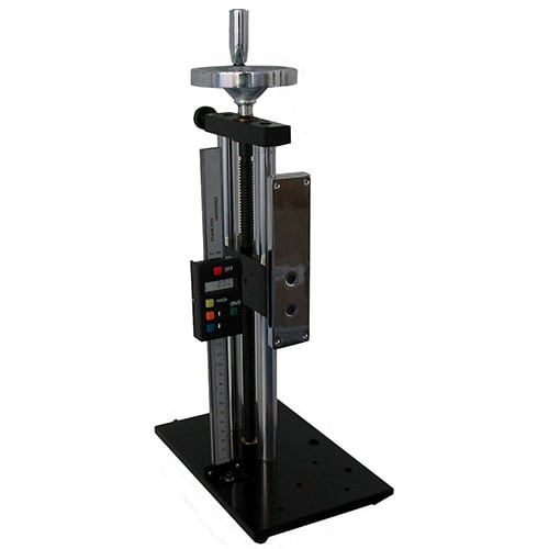 PCE Instruments Force Test Stand PCE-FTS50 in White Background, PCE Instruments Force Test Stand PCE-FTS50 Sample Reading, PCE Instruments Force Test Stand PCE-FTS50 in Use, PCE Instruments Force Test Stand PCE-FTS50 in a Workplace Setting