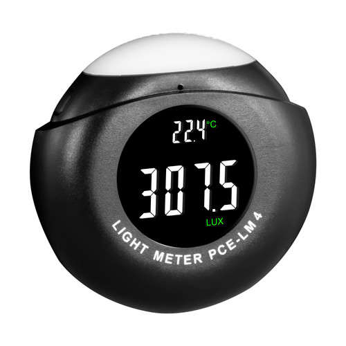 Front view of PCE Instruments Light Meter with Internal Sensor PCELM4, Detailed view of PCE Instruments Light Meter with Internal Sensor PCELM4, PCE Instruments Light Meter with Internal Sensor PCELM4 in white background