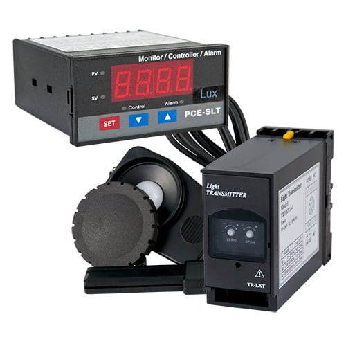 PCE Instruments PCE-LXT Light Meter in White Background, PCE Instruments PCE-LXT Light Meter Light Transmitter, PCE Instruments PCE-LXT Light Meter's Digital Display