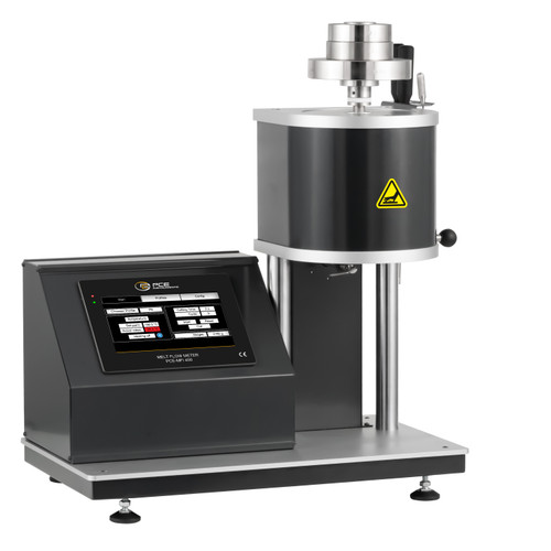 PCE Instruments PCE-MFI 400 Flow Index Tester Detailed View, PCE Instruments PCE-MFI 400 Flow Index Tester in White Background, Close Up View of the PCE Instruments PCE-MFI 400 Flow Index Tester's Mechanism, PCE Instruments PCE-MFI 400 Flow Index Tester's Funnel, PCE Instruments PCE-MFI 400 Flow Index Tester Spirit Level, Attachment for the PCE Instruments PCE-MFI 400 Flow Index Tester