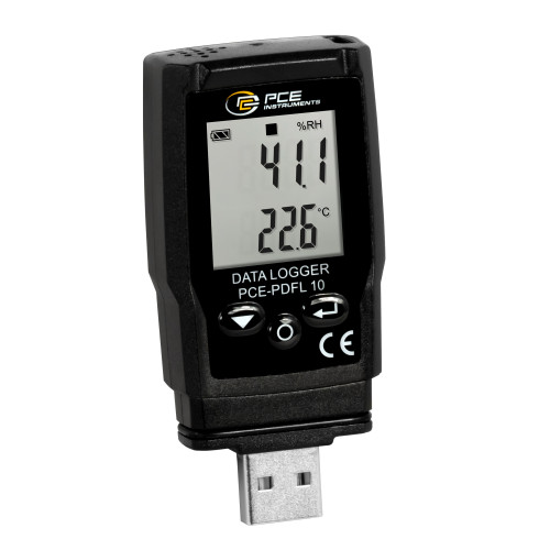 Front view of PCE Instruments Digital Barometric Pressure Meter PCEPDFL10, Display of PCE Instruments Digital Barometric Pressure Meter PCEPDFL10, Sensor of PCE Instruments Digital Barometric Pressure Meter PCEPDFL10, PCE Instruments Digital Barometric Pressure Meter PCEPDFL10 in use, PCE Instruments Digital Barometric Pressure Meter PCEPDFL10 in white background