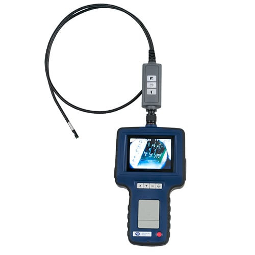 PCE Instruments Industrial Borescope in white background, PCE Instruments Industrial Borescope being used, PCE Instruments Industrial Borescope Camera, Complete Set of PCE Instruments Industrial Borescope