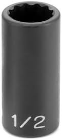Grey Pneumatic 9/16" X 12 Point Semi-Deep 3/8" Drive Impact Socket (1118SD)
