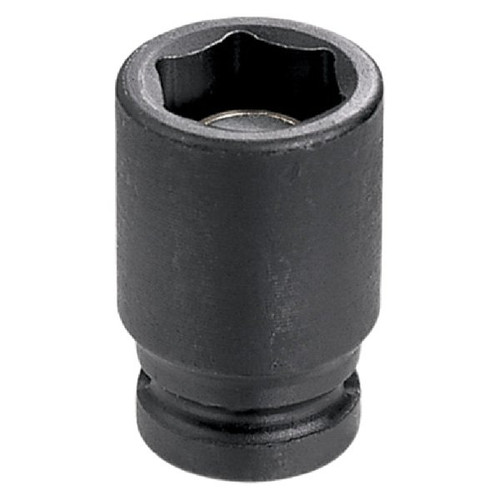 Grey Pneumatic 1/4" Drive 11/32" 6-Point Standard Magnetic Impact Socket (911RG)