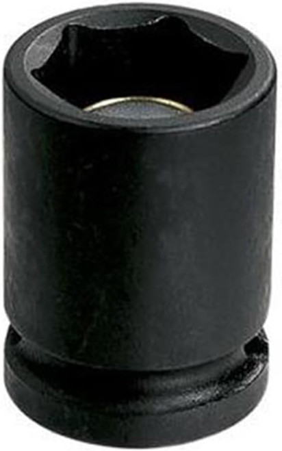 Grey Pneumatic 15Mm X 6 Point Short 1/2" Drive Magnetic Impact Socket (2015MG)
