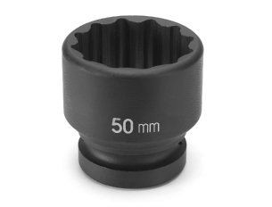 Grey Pneumatic 45Mm X 12 Point Short 1" Drive Impact Socket (4145M)