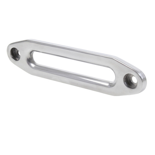 A stainless steel plate features a handle hole, which is ideal for use with Smittybilt Aluminum Hawse Fairlead.