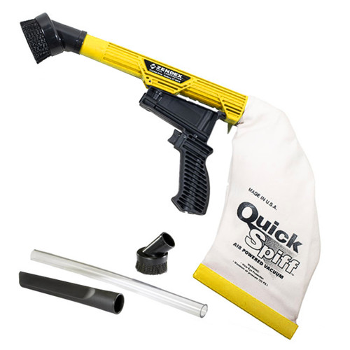 Quick Spiff Air Powered Venturi Vacuum and Attachments - Yellow  (QS9000Y)