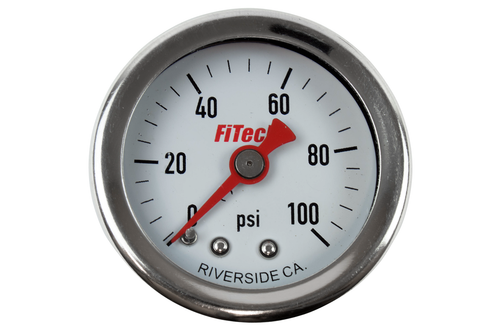 FiTech 0-100 PSI Oil Filled Pressure Gauge (80117) by JB Tools