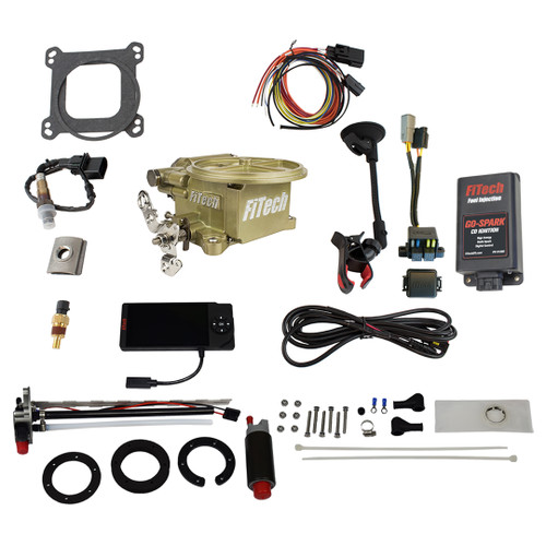 FiTech 2 Barrel EFI 400HP Gold w/ In Tank Retrofit Kit & CDI (93600) by JB Tools