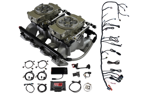 FiTech Dual Quad Retro Cast LS Port Gold EFI System (70083) by JB Tools