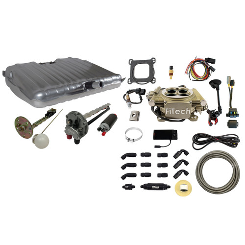 FiTech 1964-1967 Chevelle 600 HP Gold EFI w/ Pump & Fuel Lines (38007) by JB Tools