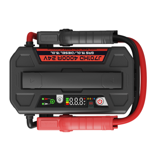 Lokithor LiPO 24V 207.2Wh 4000A Jump Starter (J701HD) – 24V LiPO jump starter with 4000A capacity and 207.2Wh power.