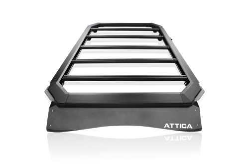 Black Attica 4x4 ATTFB01F101-BX Frontier Series LED Roof Rack Platform for 2021-2024 Ford Bronco.