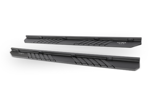 Black Attica 4x4 ATTTU01C101-BX Frontier Running Board w/ LED for 2022-2024 Toyota Tundra.