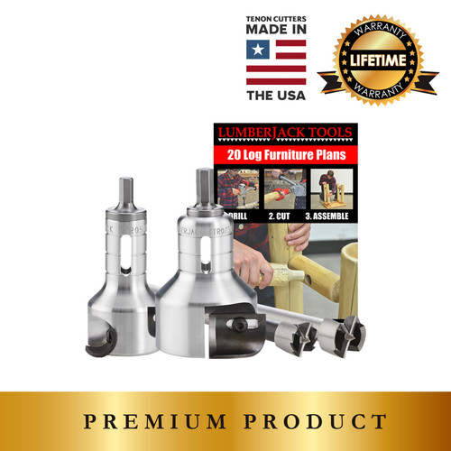 Lumberjack Tools 1/2" & 3/4" Pro Craft Kit PSCK – Craft kit with both 1/2" and 3/4" pro tenon cutters for versatile woodworking.