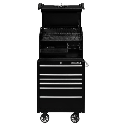 Extreme Tools 30" W X 20" D Extreme Portable Workstation With 30" W X 25" D 6-Drawer Roller Cabinet Black (PWSRC3020TK)