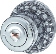 Phoenix USA Rear Chrome ABS 285mm Bolt Circle Hub Cover (QH1300AS) by JB Tools