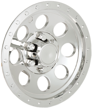 Phoenix USA 12" 8 Hole Beadlock Style ABS Chrome Wheel Cover (QT12CHB) by JB Tools