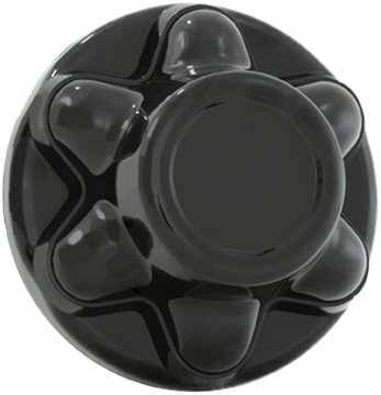 Phoenix USA 6 Lug On 5.5" Bolt Circle ABS Black Hub Cover (QT655BHN) by JB Tools