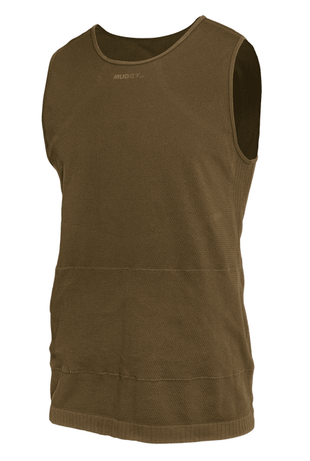 Men’s Muddy Nucleus Heated Vest - Brown Clay - S-3XL with built-in heating system, rechargeable battery, and adjustable warmth. Perfect for outdoor work, hunting, and cold-weather activities.