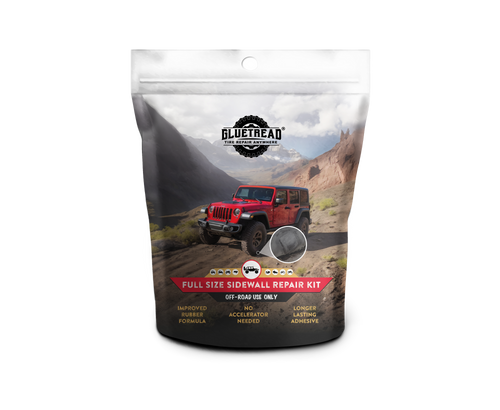 GlueTread Full Size Sidewall Kit GTVA028A for repairing large off-road tires.