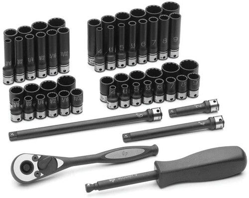 Grey Pneumatic 89253CRD 1/4" Dr. 53pc Fract. & Metric Duo-Socket Set - 12 Pt.