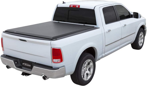 The ACCESS 14239 ACCESS COVER is a durable soft roll-up tonneau cover designed for secure cargo protection and a sleek, low-profile look. Built with a rigid aluminum frame and commercial-grade dual-sided vinyl, it withstands harsh weather while maintaining a tight seal with the ELEMENT SEAL perimeter gasket. The AutoLatch II dual locking system ensures security, and the no-drill Tight Bite clamp system allows easy installation. With XT-Dial tension adjusters preventing sagging and hook-and-loop strips keeping it taut, this cover is both functional and stylish. Made in the USA with a limited 5-year warranty.