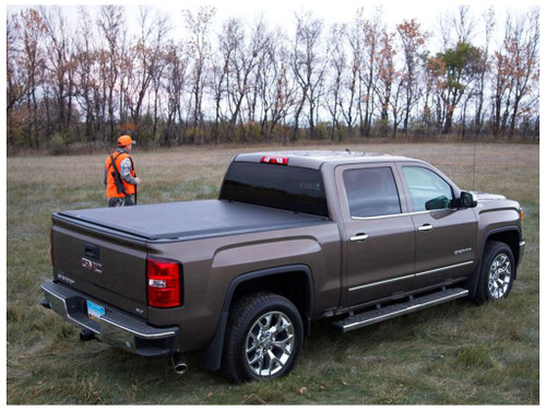 The Access 15169 Original Roll-Up Tonneau Cover by Agri-Cover provides durable protection for your truck bed against water, snow, and dust. Its twist-dial release system allows easy rolling, while dual side latches secure the cover automatically. A built-in tension adjuster ensures a snug fit. Made from high-quality vinyl, this roll-up tonneau cover is easy to install and backed by a limited lifetime warranty. Designed for convenience and durability, it enhances truck bed security while maintaining accessibility.