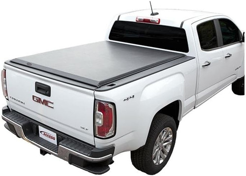 The ACCESS 12349 Tonneau Cover is a roll-up truck bed cover that offers secure cargo protection and full bed access. Featuring the Auto-Latch II dual-locking system, it locks and releases smoothly for convenience. This durable vinyl and aluminum cover is fully sealed on all sides, providing all-season protection. Sitting 1.5 inches above the truck bed, it increases storage capacity while maintaining a sleek, painted finish. Easy to install with Tight Bite Clamps, it ensures a strong, drill-free fit for long-lasting performance.