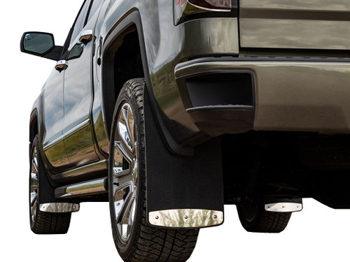 Access E102004209 ROCKSTAR Custom Splash Guard Mud Flaps offer reliable front or rear protection for your truck with 20-inch rubber construction. Designed for model-specific fit, these splash guards include stainless trim plates and help block mud and snow buildup during off-road or daily use.