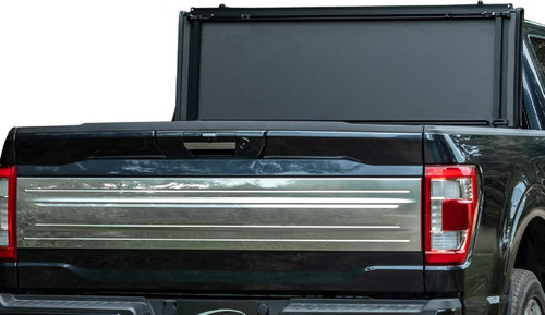 The Access G5030019 LOMAX Stance Hard Folding Tonneau Cover combines durability and low-profile design for superior cargo protection. Featuring a heavy-duty aluminum construction with a textured urethane finish, this cover offers weather resistance and a 400 lbs. weight capacity. The intuitive tri-fold design ensures easy access, folding flat against the cab for full bed access. Made in the USA and backed by a 3-year limited warranty, the LOMAX Stance is perfect for those seeking a sleek, secure tonneau cover.