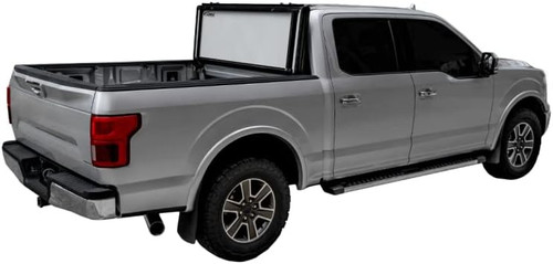 The LOMAX G3010049 Stance Hard Folding Tonneau Cover is designed for truck owners who demand durability and sleek design. Made with durable extruded aluminum and a textured urethane finish, it offers 400 lbs. weight capacity and weather protection with reinforced vinyl-coated hinges. The ultra-low-profile design, sitting just ½-inch above the bed rails, enhances the truck's look while providing full bed access. Easy to operate with a nylon release cable, this cover is built to withstand tough conditions. Proudly made in the USA and backed by a 3-year warranty.