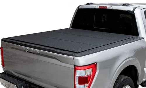 The Access B4020029 LOMAX Hard Folding Tonneau Cover offers a secure, watertight, and low-profile solution for 5 ft. truck beds. Featuring a strong yet lightweight aluminum design, it installs easily without drilling and includes dual locking, ten-point locking, and tight bite clamps for added safety. This folding tonneau cover ensures full bed access, convenient removal, and reliable protection—ideal for mobile users searching for a hard folding truck bed cover that combines durability and function.